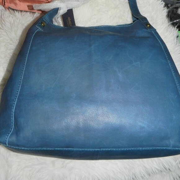 American Leather Liberty Shopper Shoulder Bag HTF Midnight Blue 🆕 FAST😮‍💨⚡🚚 - Picture 10 of 15